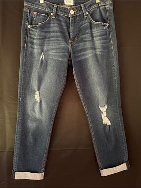 Hudson Jeans Dark Blue Denim Waistband Detail